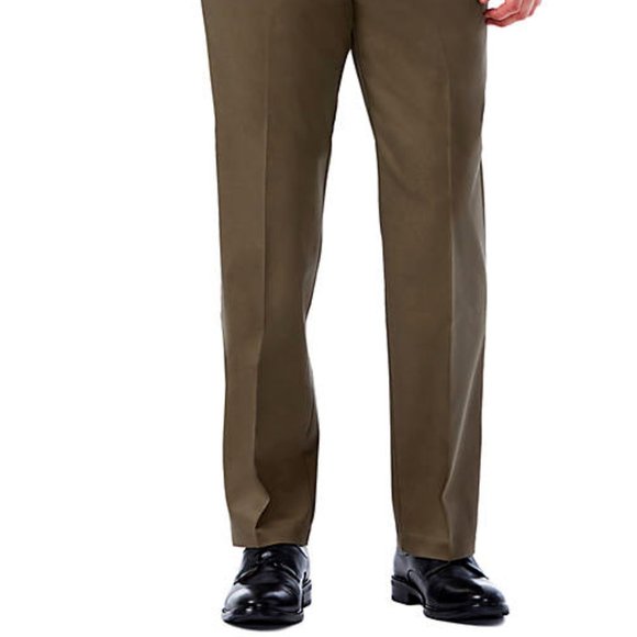 Haggar Premium  Khaki Stretch Classic-Fit Pants - Picture 2 of 6